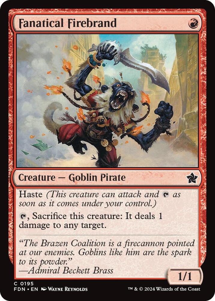 Fanatical Firebrand 195 card from Foundations