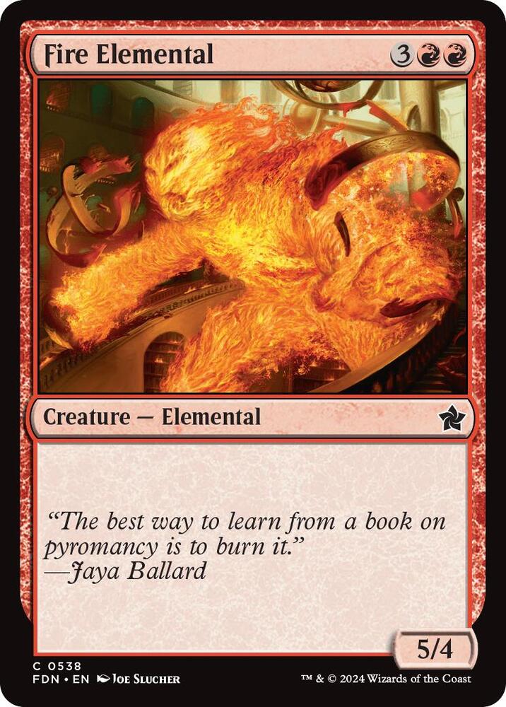 Fire Elemental 538 card from Foundations