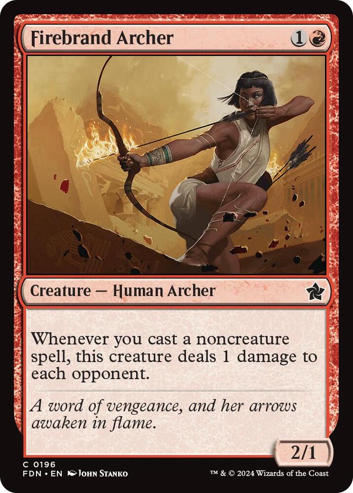Firebrand Archer 196 card from Foundations