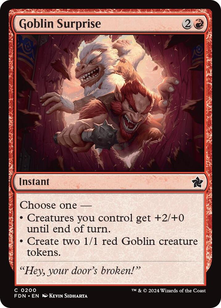 Goblin Surprise 200 card from Foundations