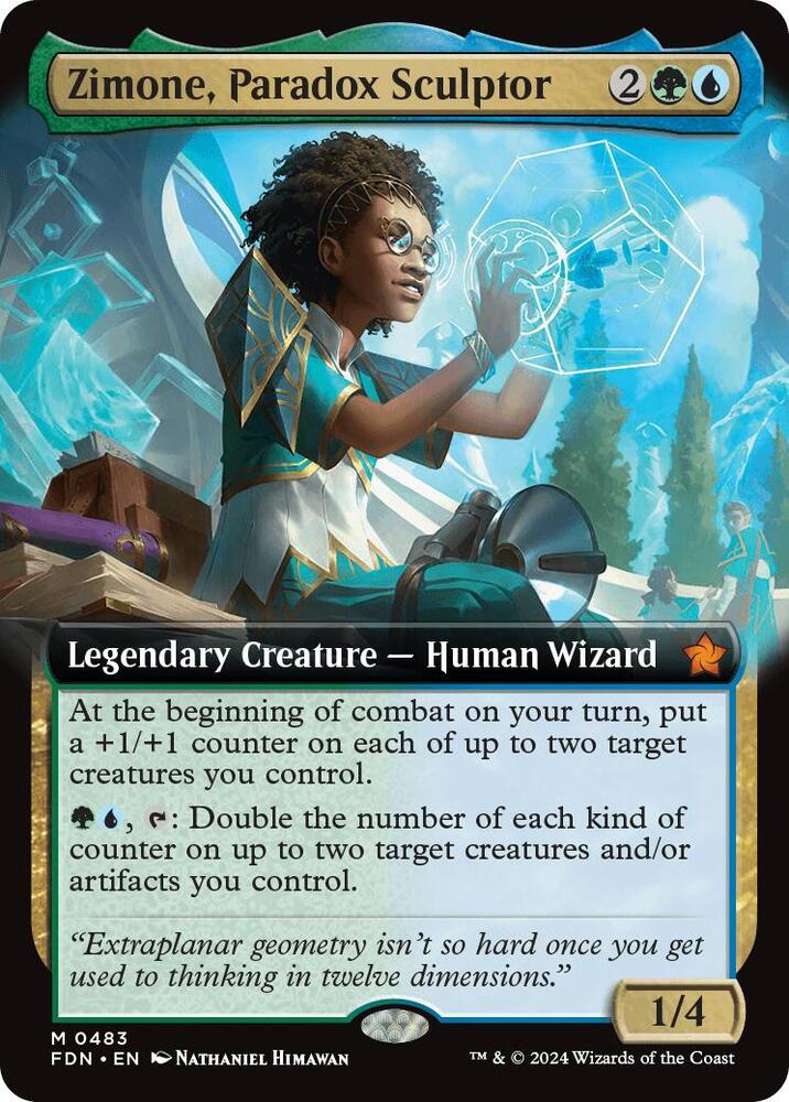 Zimone, Paradox Sculptor (Extended Art) 483 card from Foundations
