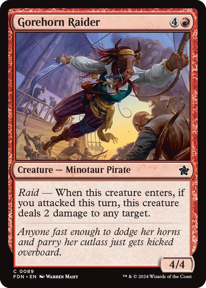 Gorehorn Raider 89 card from Foundations