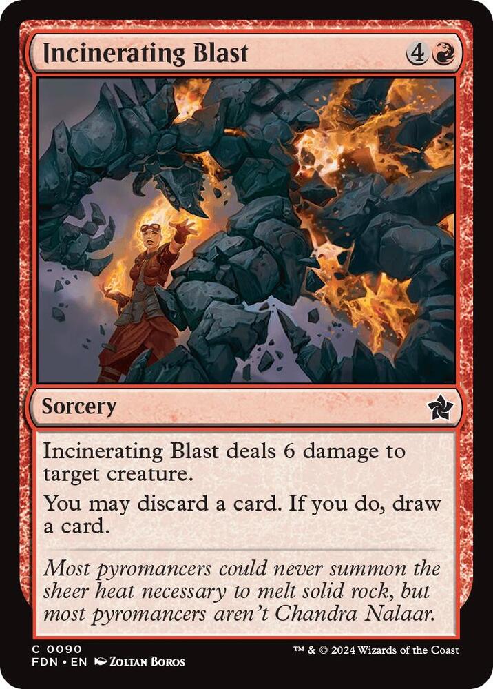 Incinerating Blast 90 card from Foundations