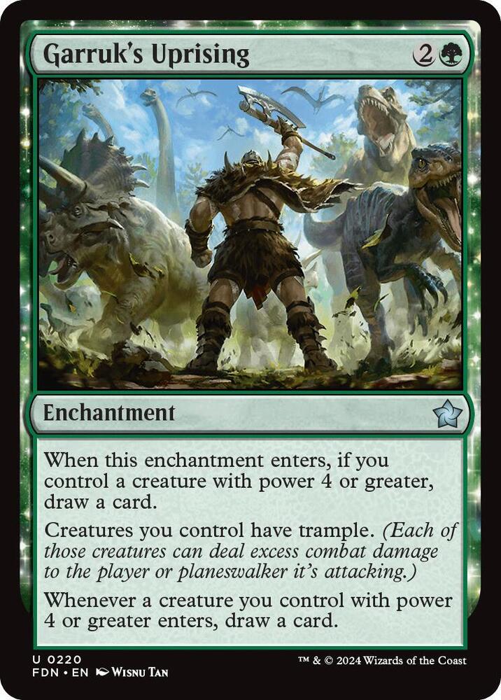 Garruk's Uprising 220 card from Foundations