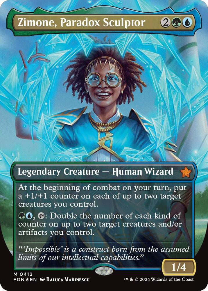 Zimone, Paradox Sculptor (Borderless) (Mana Foil) 412 card from Foundations