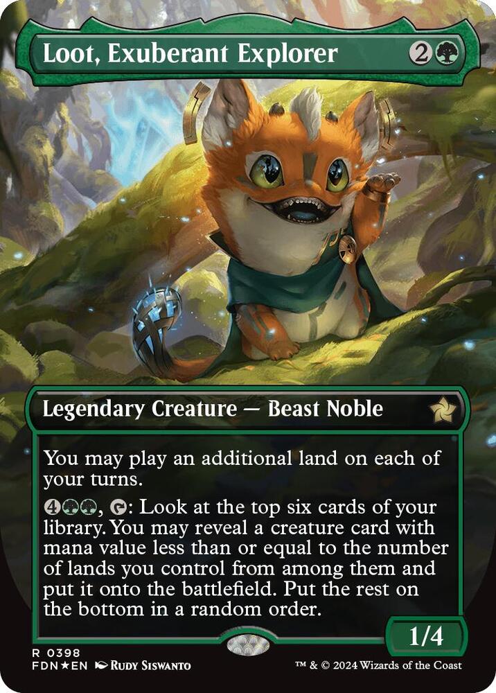Loot, Exuberant Explorer (Borderless) (Mana Foil) 398 card from Foundations