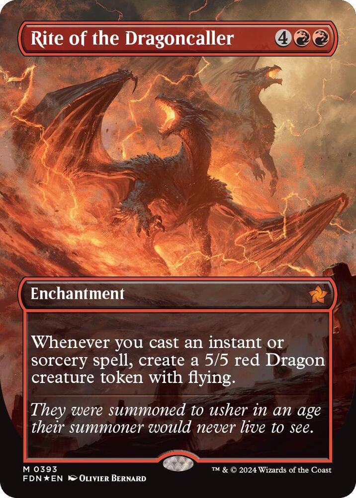 Rite of the Dragoncaller (Borderless) (Mana Foil) 393 card from Foundations