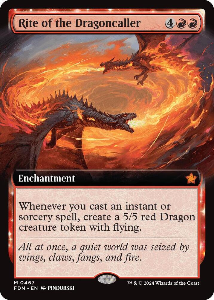 Rite of the Dragoncaller (Extended Art) 467 card from Foundations