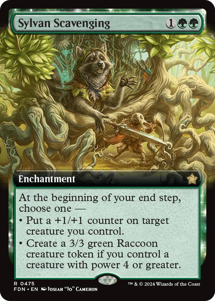 Sylvan Scavenging (Extended Art) 475 card from Foundations