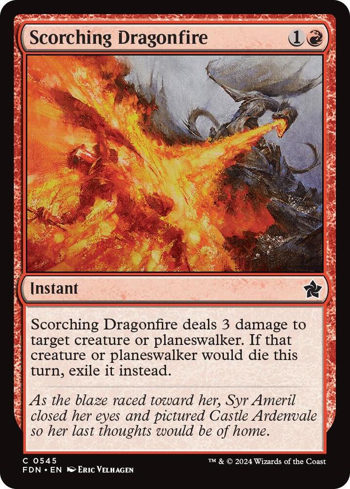 Scorching Dragonfire 545 card from Foundations