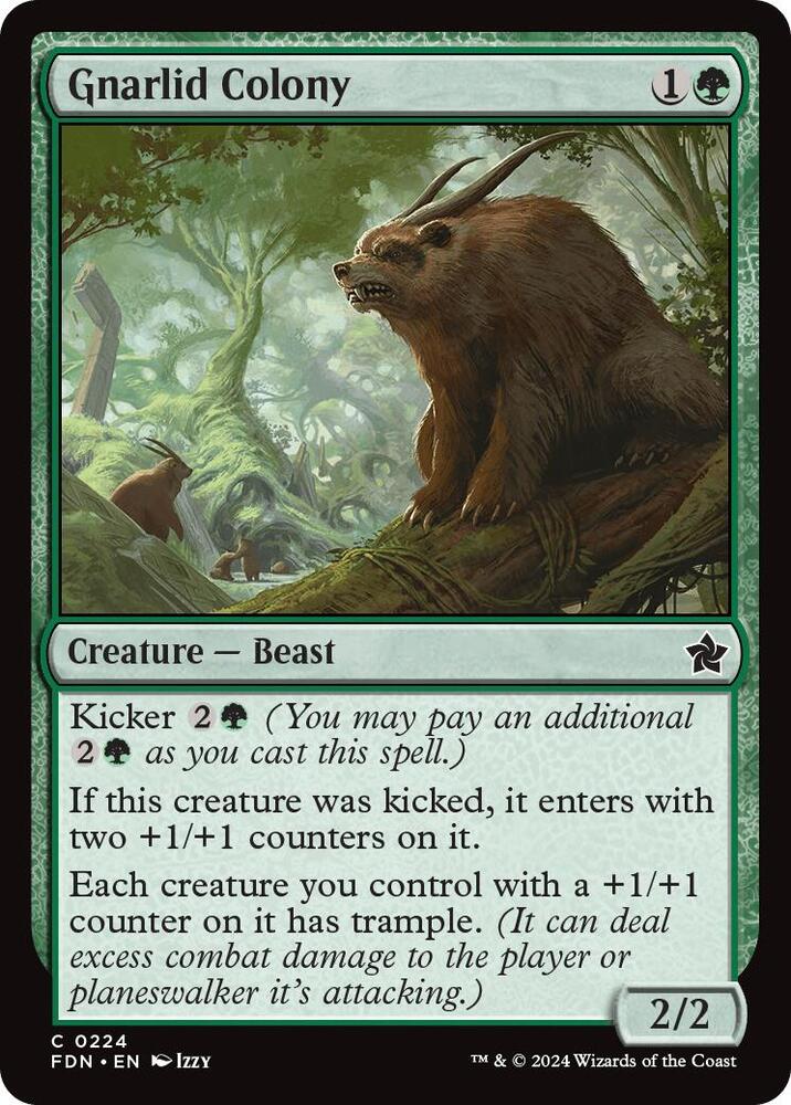 Gnarlid Colony 224 card from Foundations