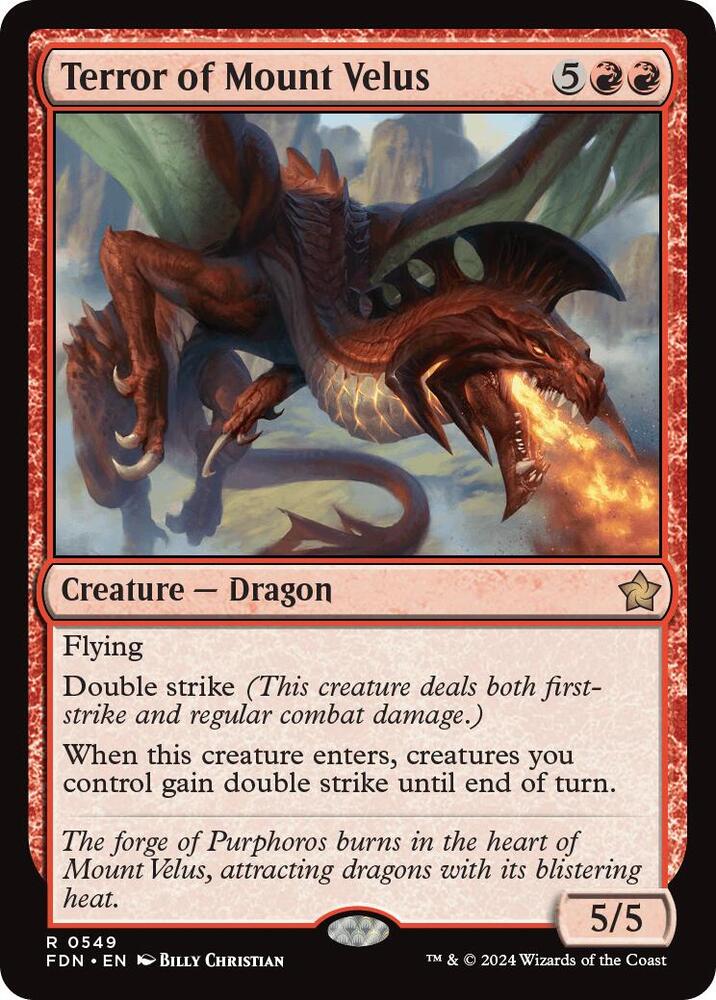Terror of Mount Velus 549 card from Foundations