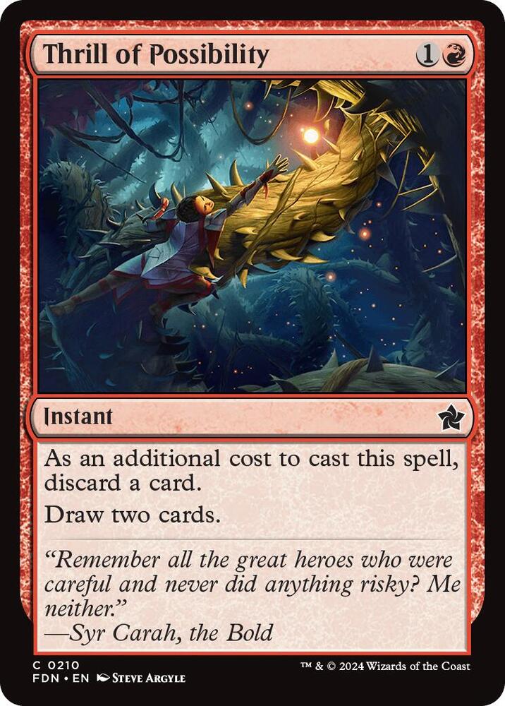 Thrill of Possibility 210 card from Foundations