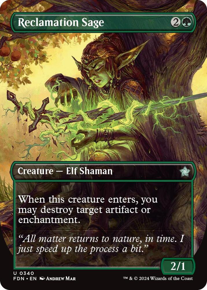 Reclamation Sage (Borderless) 340 card from Foundations