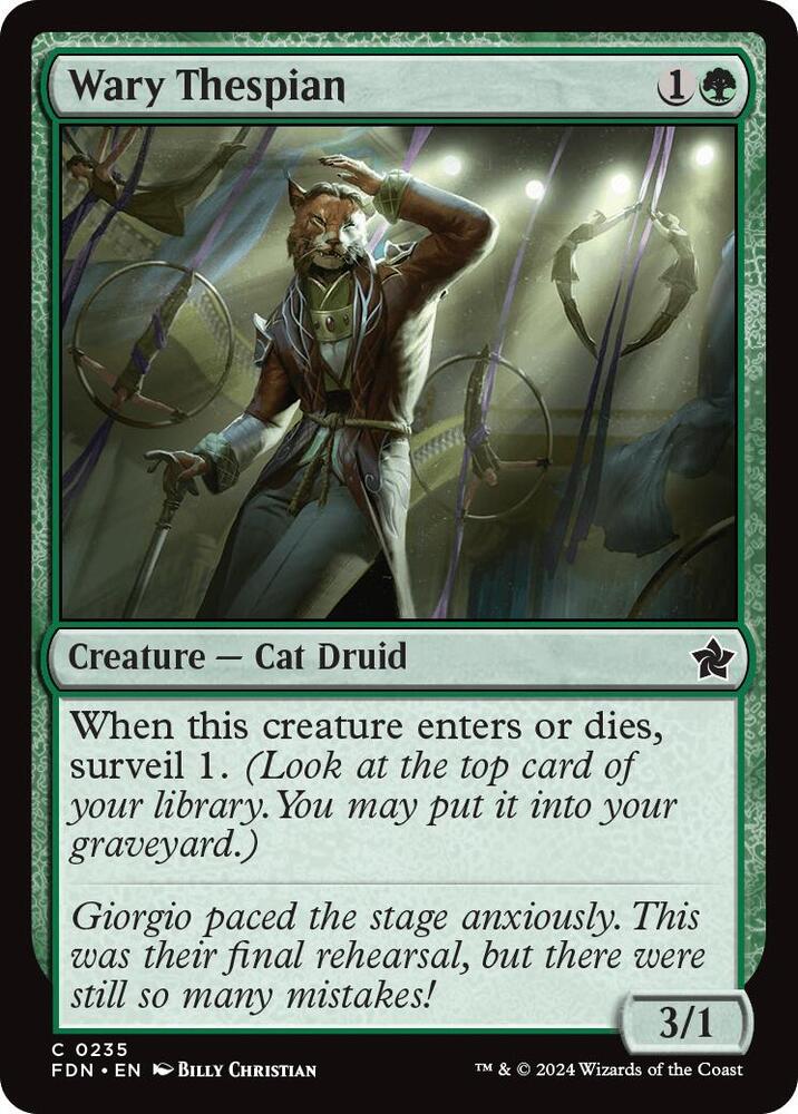 Wary Thespian 235 card from Foundations