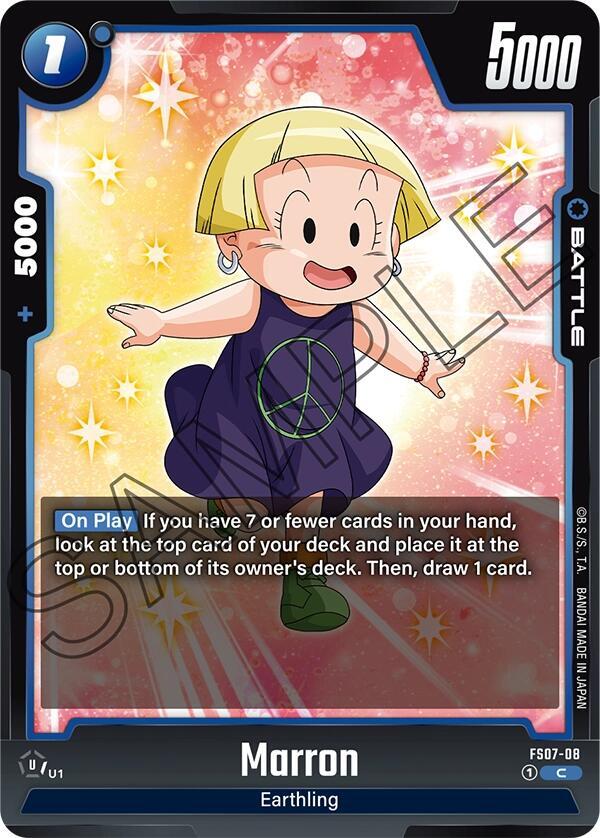 Marron FS07-08 card from Starter Deck 7: Vegeta (Mini)