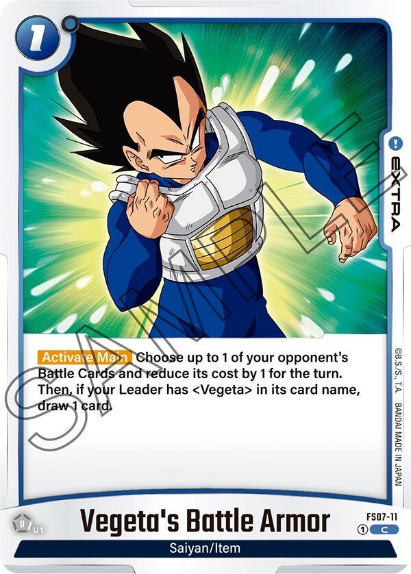 Vegeta's Battle Armor FS07-11 card from Starter Deck 7: Vegeta (Mini)