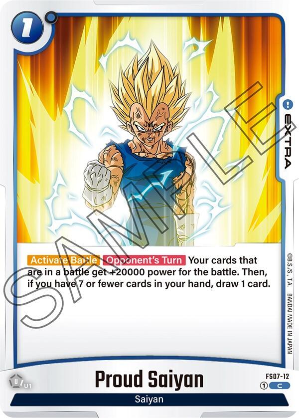 Proud Saiyan FS07-12 card from Starter Deck 7: Vegeta (Mini)