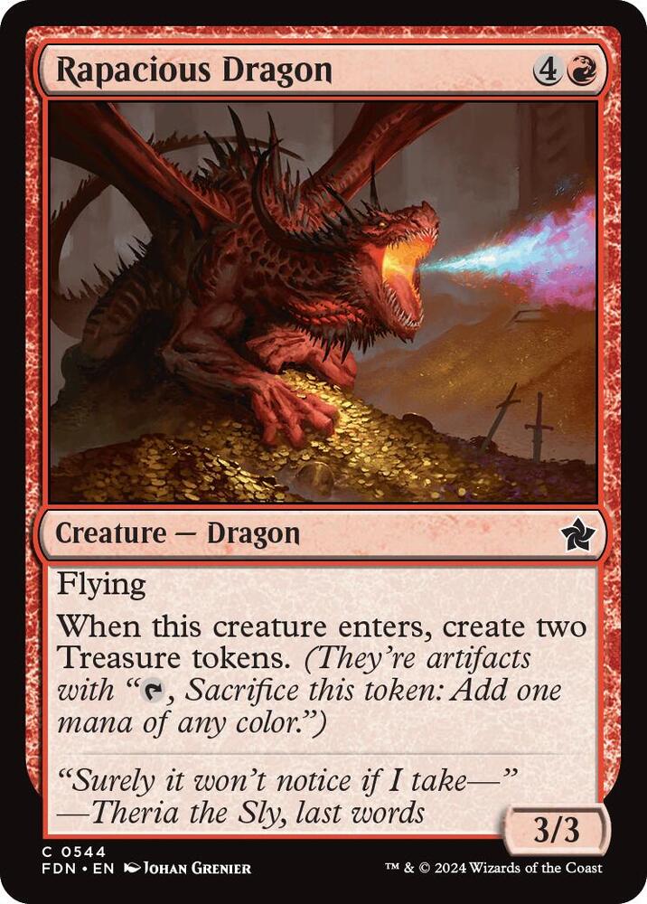 Rapacious Dragon 544 card from Foundations