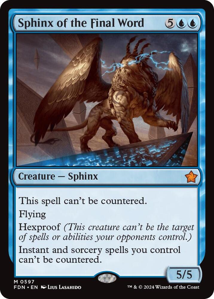 Sphinx of the Final Word 597 card from Foundations