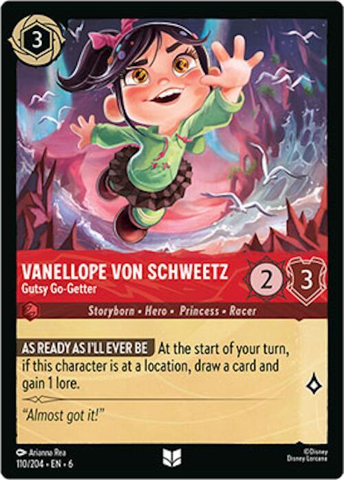 Vanellope von Schweetz - Gutsy Go-Getter 110/204 card from Azurite Sea