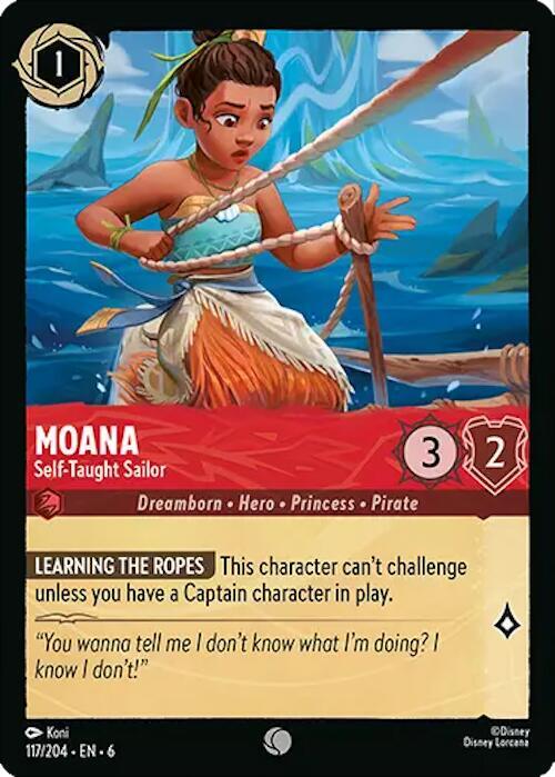 Moana - Self-Taught Sailor 117/204 card from Azurite Sea