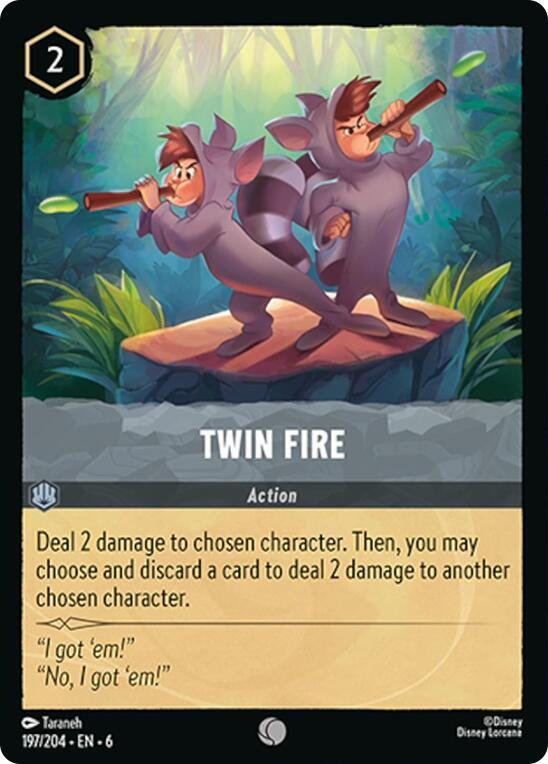 Twin Fire 197/204 card from Azurite Sea