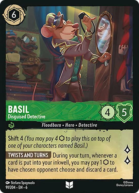 Basil - Disguised Detective 91/204 card from Azurite Sea