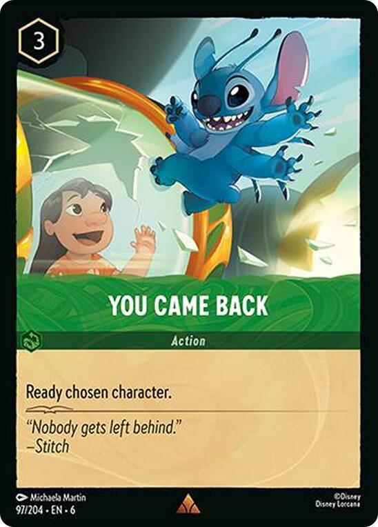 You Came Back 97/204 card from Azurite Sea