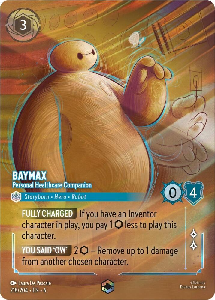 Baymax - Personal Healthcare Companion (Enchanted) 218/204 card from Azurite Sea
