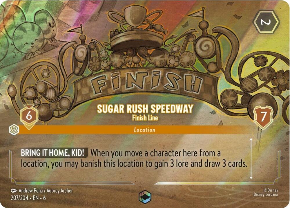 Sugar Rush Speedway - Finish Line (Enchanted) 207/204 card from Azurite Sea