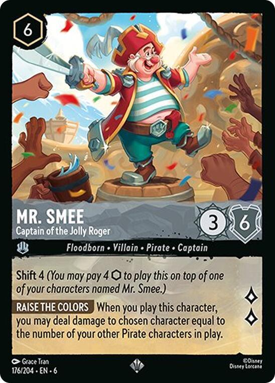 Mr. Smee - Captain of the Jolly Roger 176/204 card from Azurite Sea