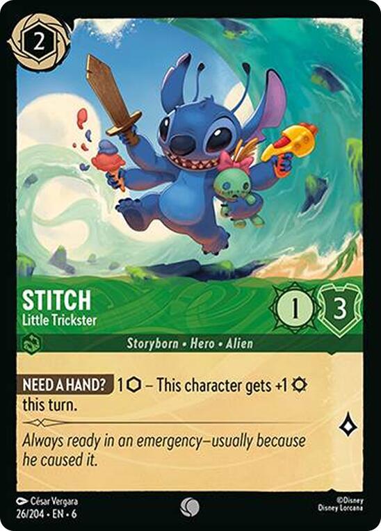 Stitch - Little Trickster 26/204 card from Azurite Sea