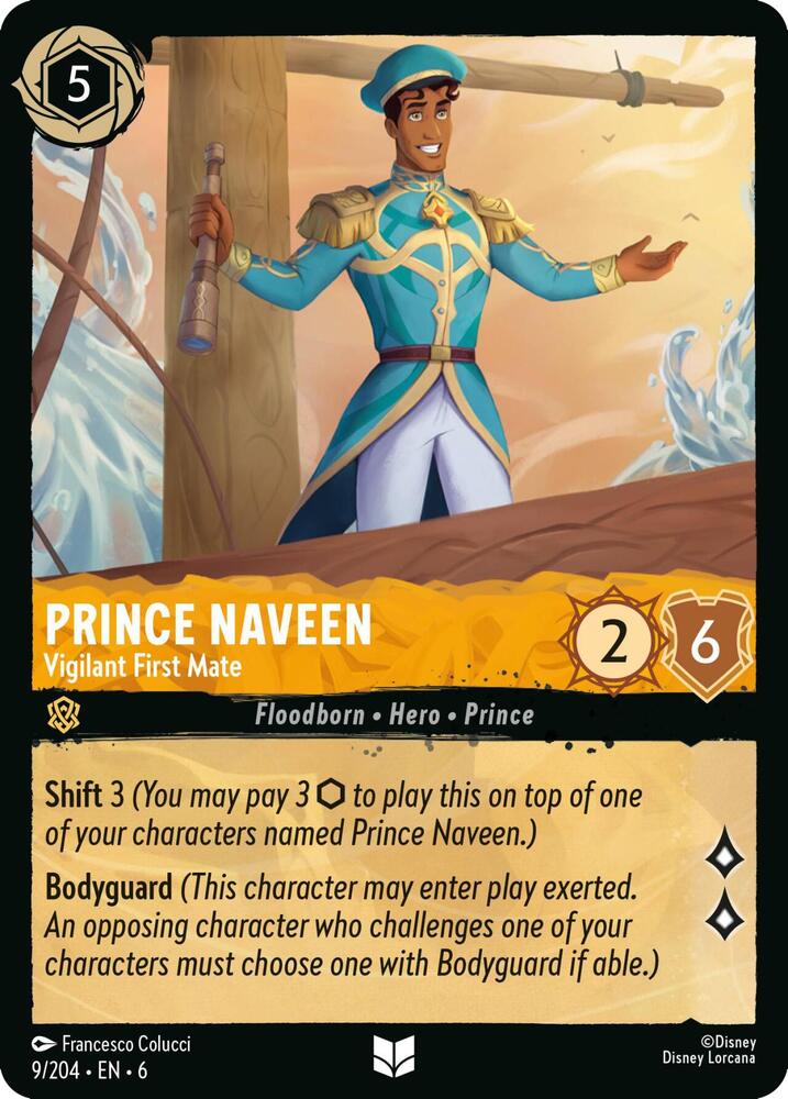Prince Naveen - Vigilant First Mate 9/204 card from Azurite Sea