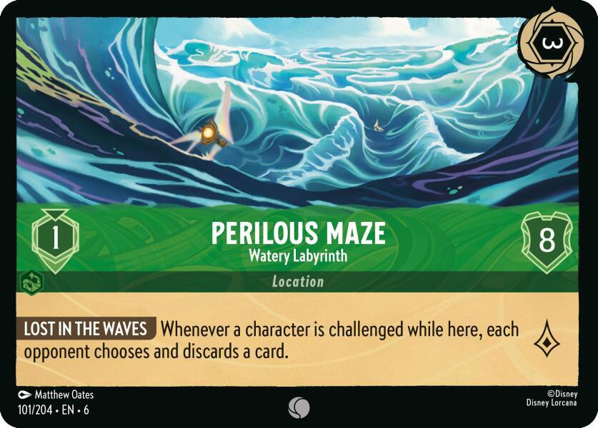 Perilous Maze - Watery Labyrinth 101/204 card from Azurite Sea