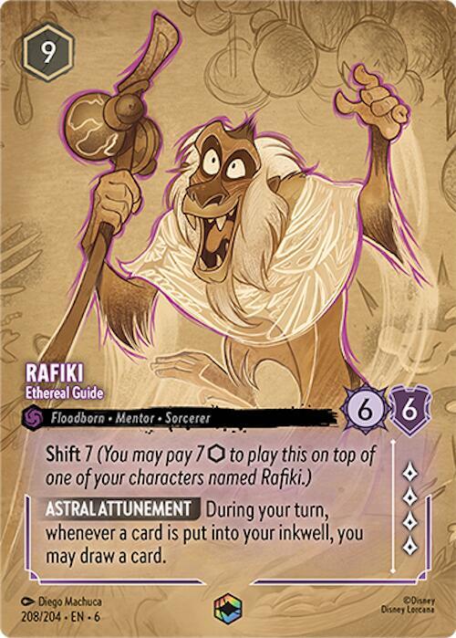 Rafiki - Ethereal Guide (Enchanted) 208/204 card from Azurite Sea