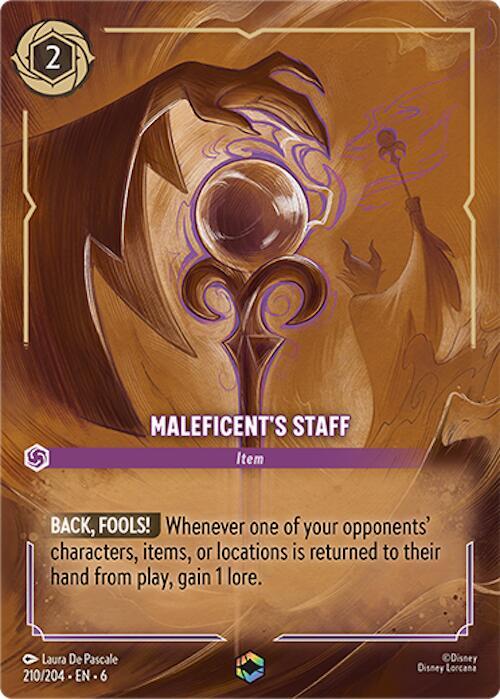 Maleficent's Staff (Enchanted) 210/204 card from Azurite Sea