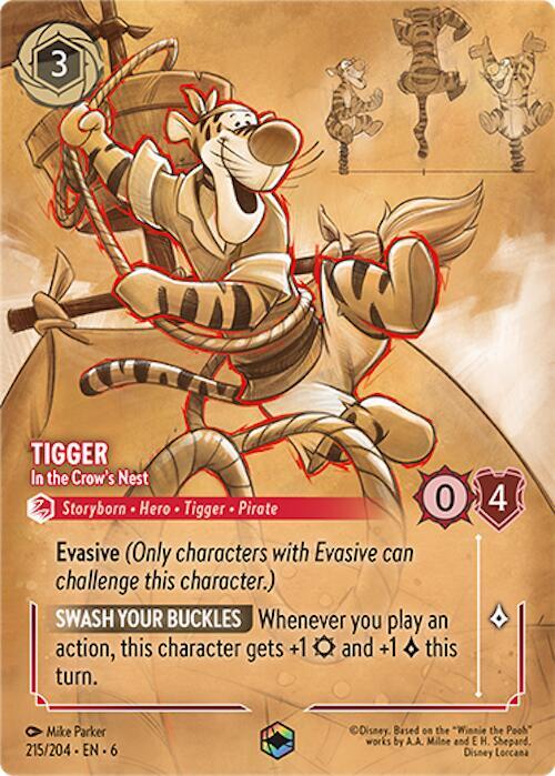 Tigger - In the Crow's Nest (Enchanted) 215/204 card from Azurite Sea