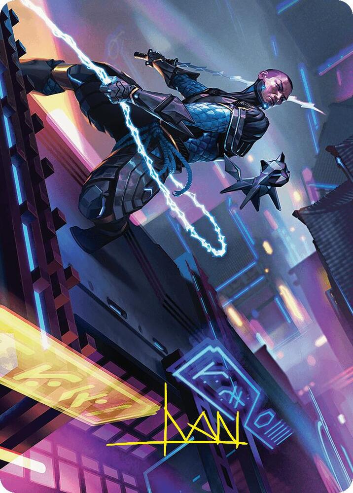 Kaito, Cunning Infiltrator Art Card (51/54) (Gold-Stamped Signature) card from Art Series: Foundations