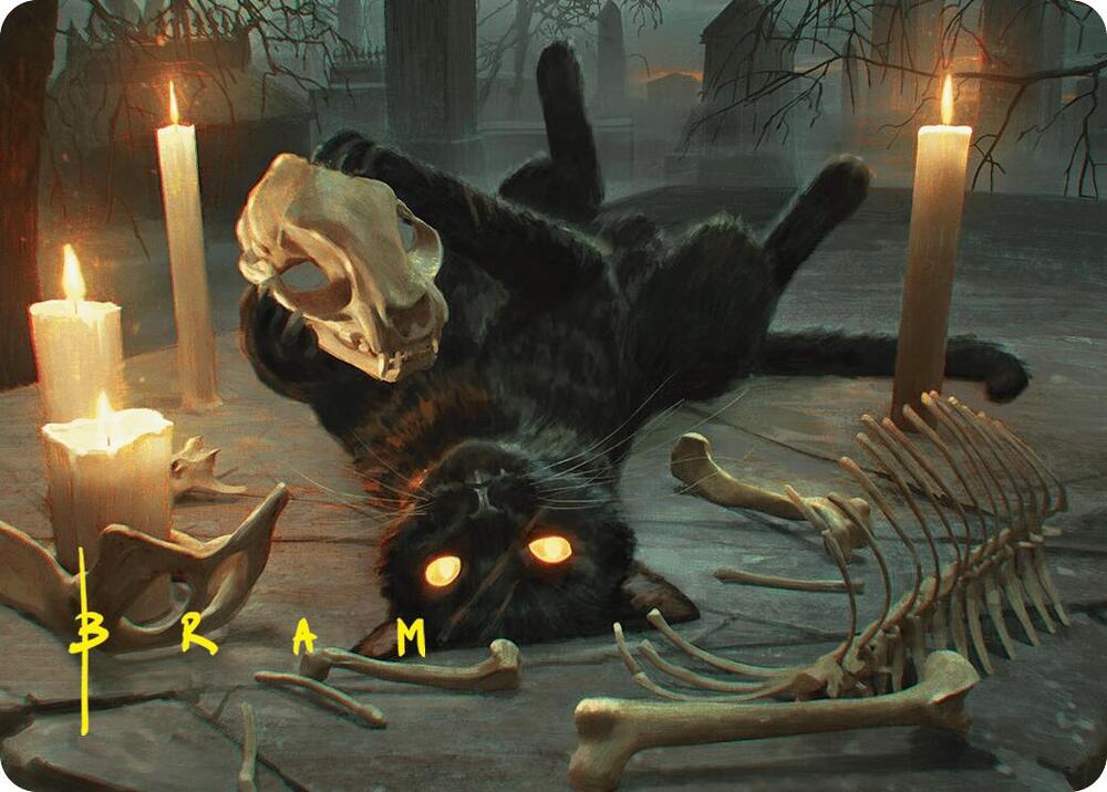 Nine-Lives Familiar Art Card (8/54) (Gold-Stamped Signature) card from Art Series: Foundations