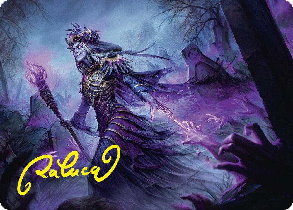 Zul Ashur, Lich Lord Art Card (10/54) (Gold-Stamped Signature) card from Art Series: Foundations