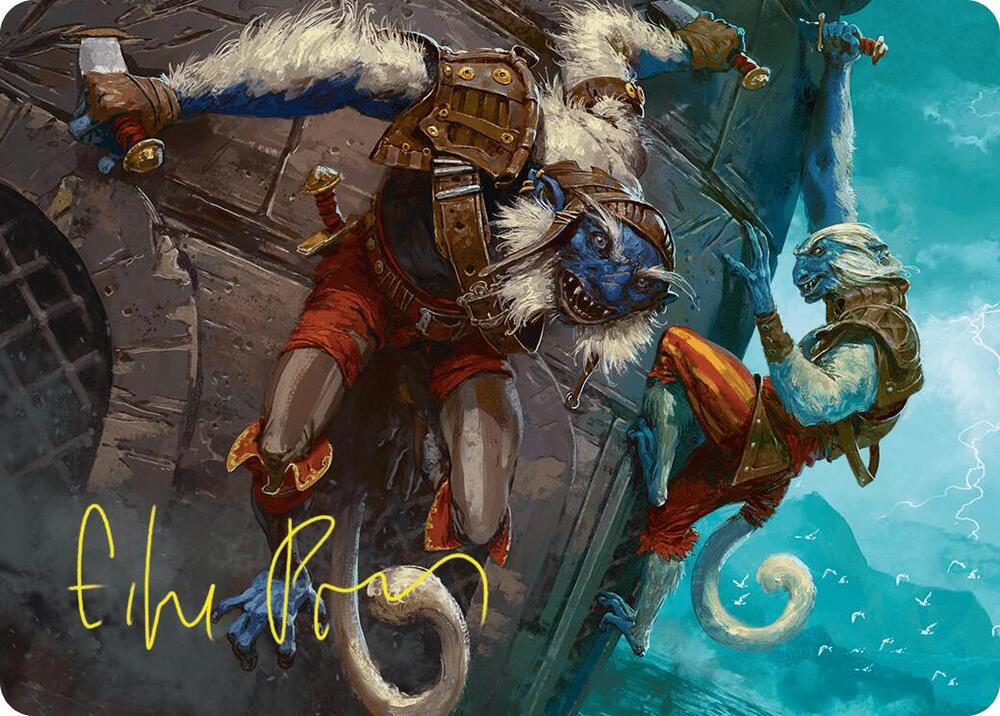 Goblin Boarders Art Card (11/54) (Gold-Stamped Signature) card from Art Series: Foundations