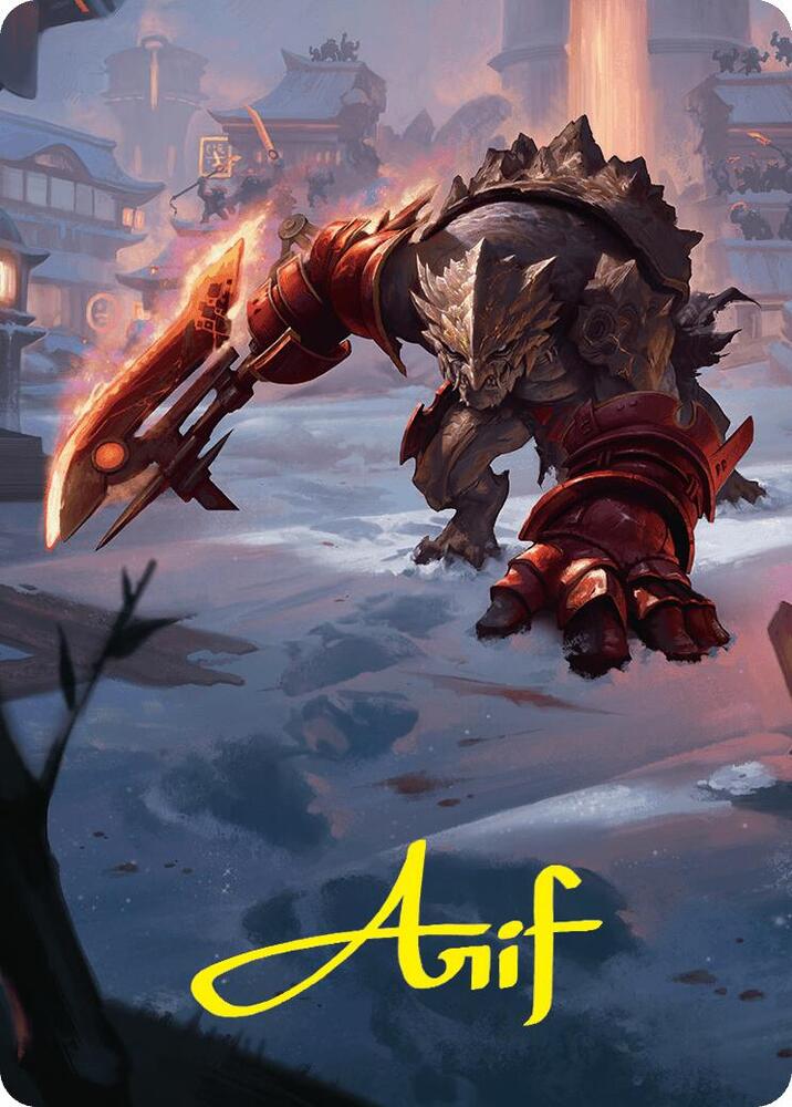 Searslicer Goblin Art Card (39/54) (Gold-Stamped Signature) card from Art Series: Foundations