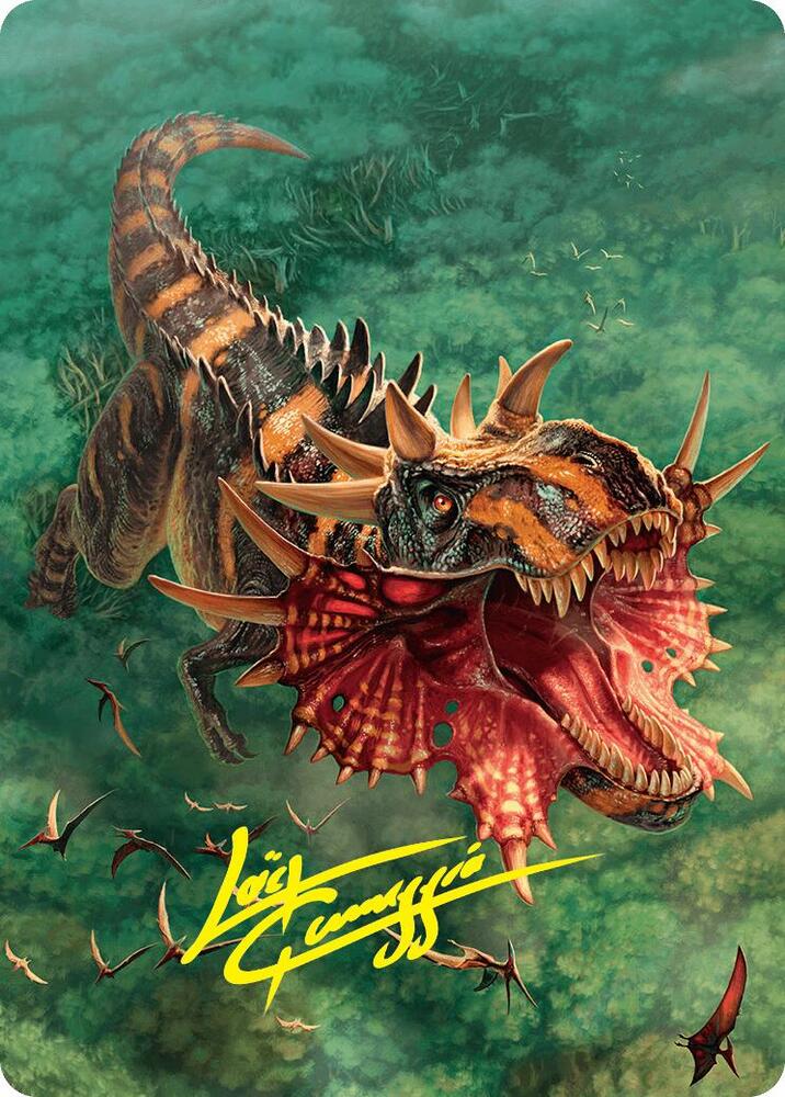 Gigantosaurus Art Card (53/54) (Gold-Stamped Signature) card from Art Series: Foundations