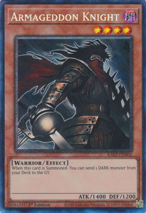 Armageddon Knight (PCR) RA03-EN002 card from Quarter Century Bonanza