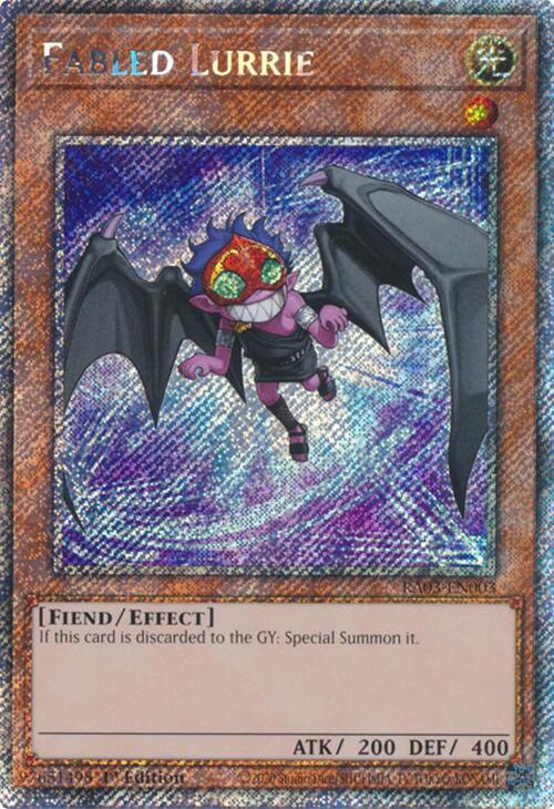 Fabled Lurrie (Platinum Secret Rare) RA03-EN003 card from Quarter Century Bonanza