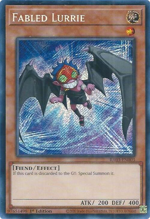 Fabled Lurrie (Secret Rare) RA03-EN003 card from Quarter Century Bonanza