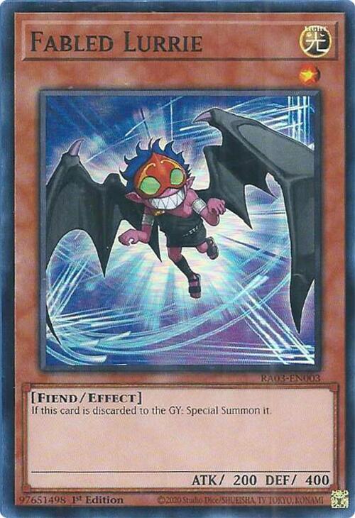 Fabled Lurrie RA03-EN003 card from Quarter Century Bonanza