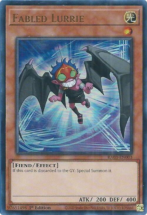 Fabled Lurrie (UR) RA03-EN003 card from Quarter Century Bonanza
