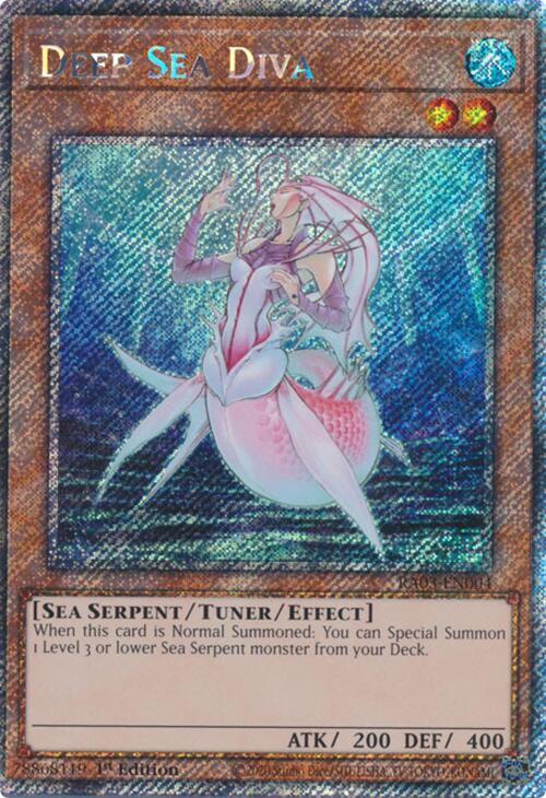 Deep Sea Diva (Platinum Secret Rare) RA03-EN004 card from Quarter Century Bonanza